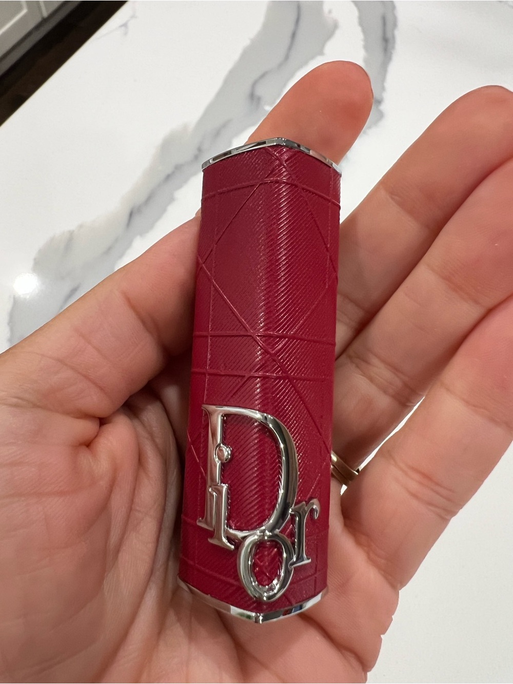 DIOR Addict Refillable Couture Lipstick Case Brick Cannage NIB